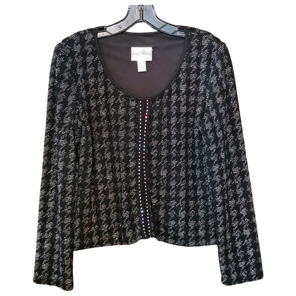 Joseph Ribkoff Tops - Vintage Ribkoff silver and black with strass corset front